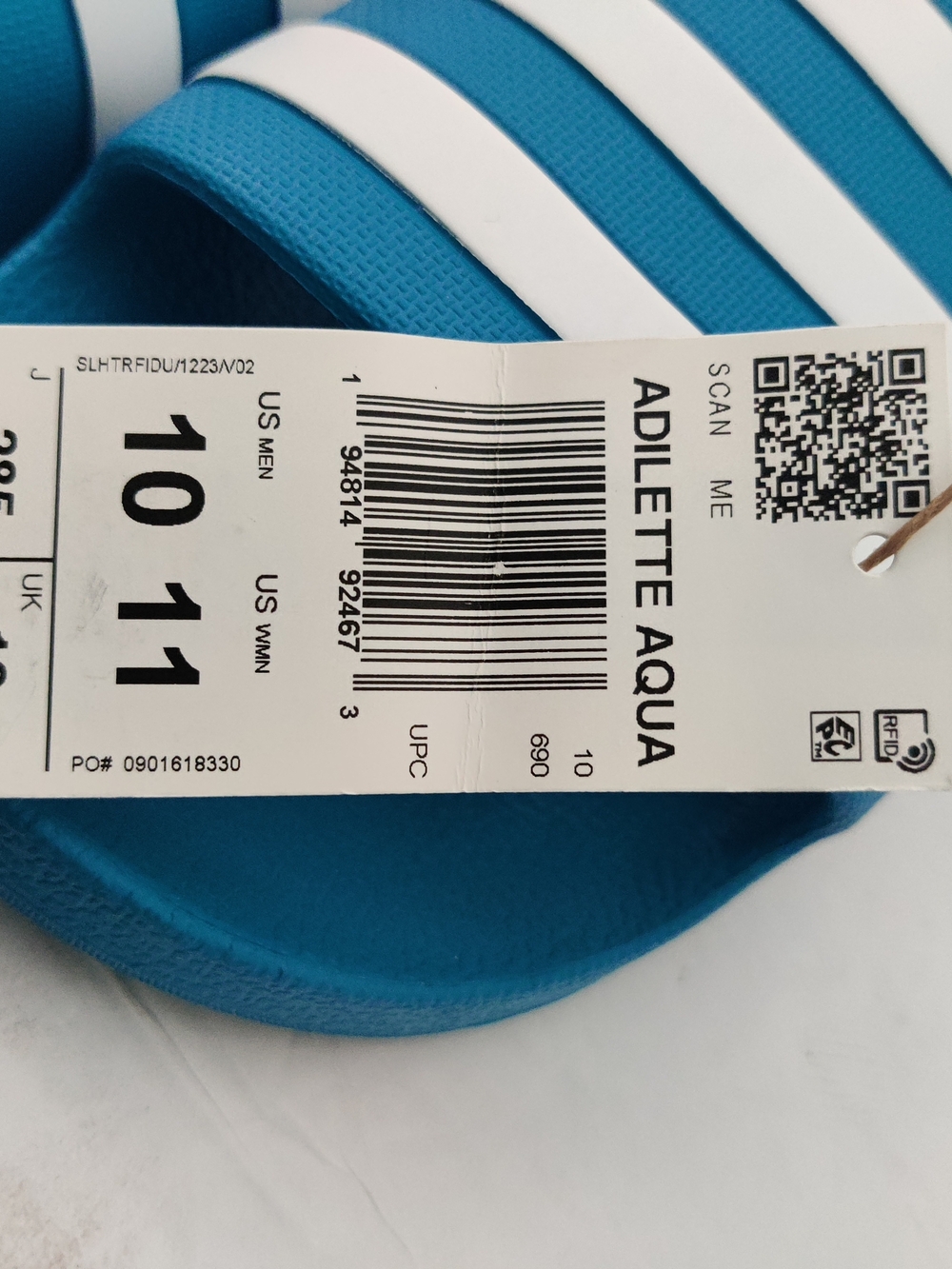 Men's Adidas Adilette Aqua Size 10 New With Tags FY8047 - Picture 7 of 7